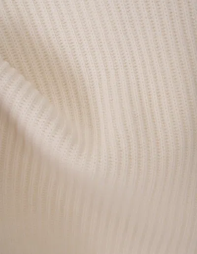 Max Mara Fufy Ribbed Wool And Cashmere Sweater In White