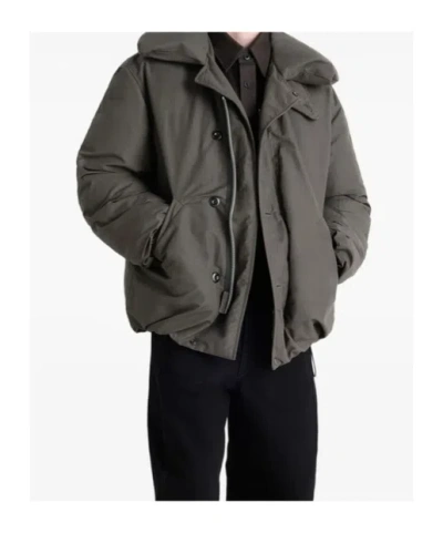 Lemaire Puffer Blouson With High Collar And Pockets In Black