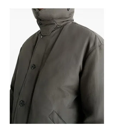 Lemaire Puffer Blouson With High Collar And Pockets In Black