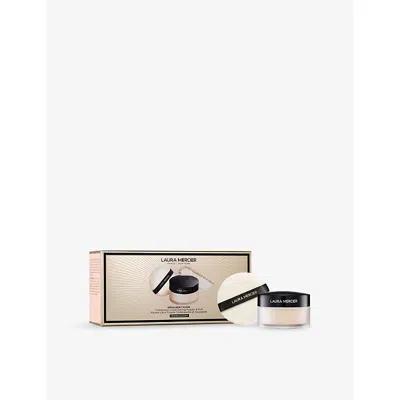 Laura Mercier Indulgent Icons Ultra-blur Translucent Loose Setting Powder And Puff Set 29g In Transparent
