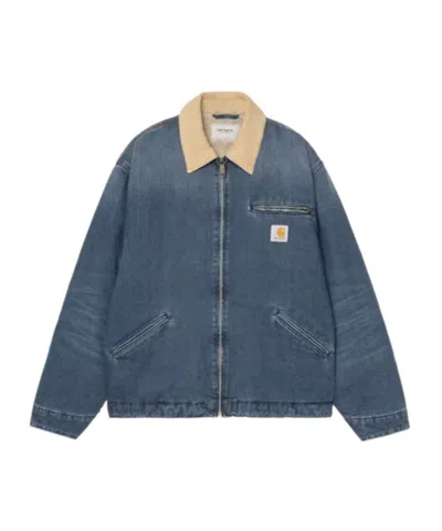 Carhartt Og Detroit Organic Canvas Jacket In Blue