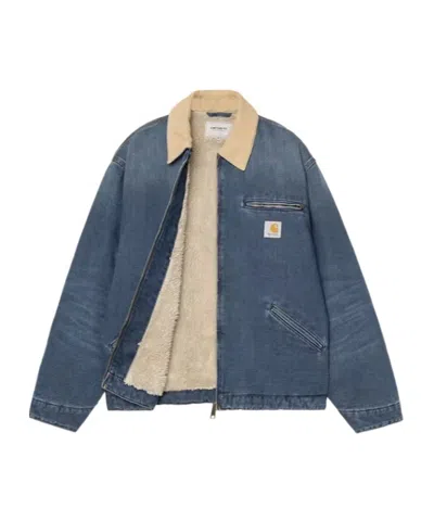 Carhartt Og Detroit Organic Canvas Jacket In Blue