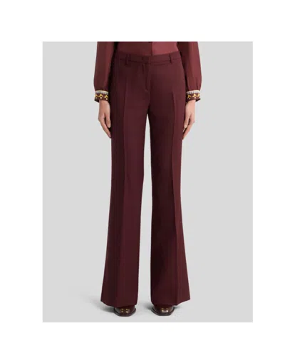 Etro Flared Leg Trousers With Pockets And Loops In Multi