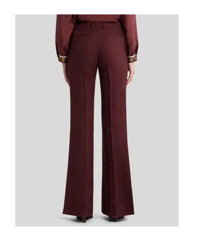 Etro Flared Leg Trousers With Pockets And Loops In Multi
