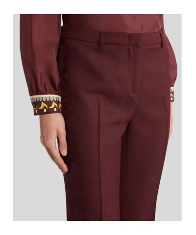 Etro Flared Leg Trousers With Pockets And Loops In Multi