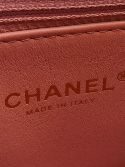 Pre-owned Chanel 2021-2025 Mini Caviar Coco Top Handle Bag Satchel In Pink