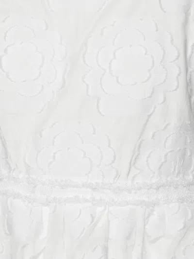 Pre-owned Roberto Cavalli Vintage Floral-embellishment Maxi Dress In White