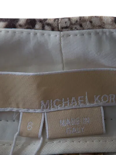 Pre-owned Michael Kors Vintage Snakeskin-print Trousers In Brown