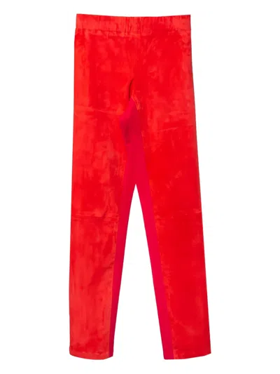 Pre-owned Joseph Elasticated-waist Trousers In Red
