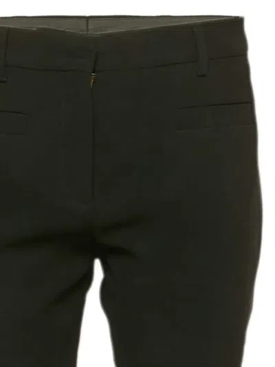 Pre-owned Miu Miu Crepe Tailored Trousers In Black