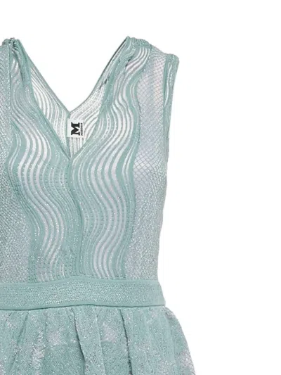 Pre-owned Missoni V-neck Knitted Dress In Blue