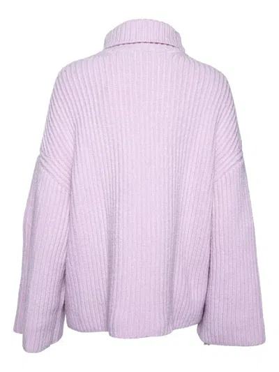 Pre-owned Nanushka Turtleneck Ribbed Sweater In Purple