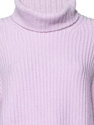 Pre-owned Nanushka Turtleneck Ribbed Sweater In Purple