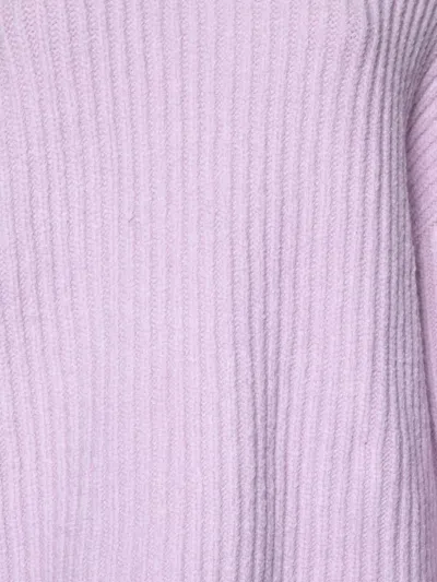 Pre-owned Nanushka Turtleneck Ribbed Sweater In Purple