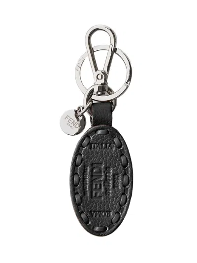 Fendi Keychain Saddle Accessories In Black