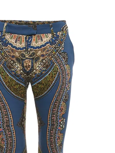 Pre-owned Etro Paisley-print Trousers In Blue