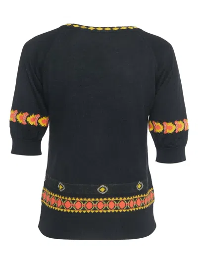 Pre-owned Etro Denim Top In Black