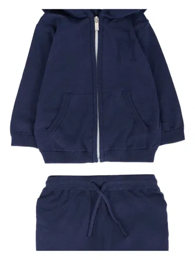 Mayoral Hooded Zip-up Tracksuit Set In Blue
