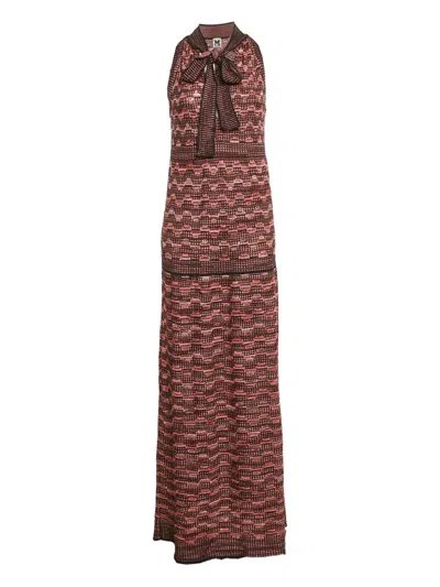Pre-owned Missoni Halterneck Knit Dress In Multi