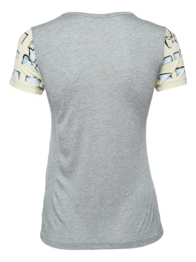 Pre-owned Red Valentino Vintage Panelled T-shirt In Yellow