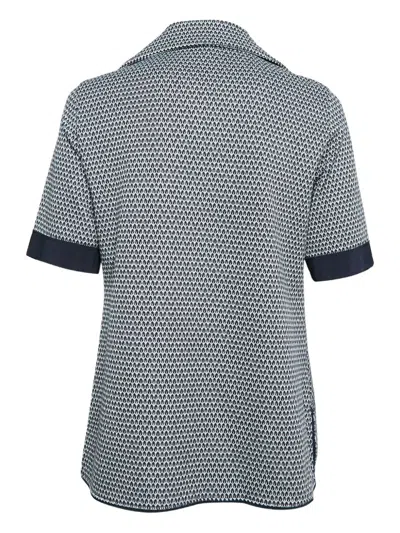 Pre-owned Carolina Herrera Vintage  Knitted Top In Blue