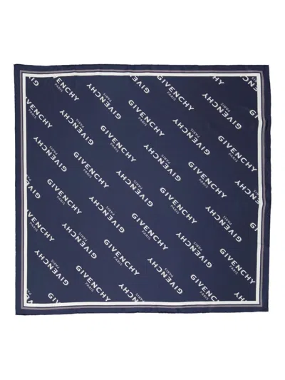 Givenchy Silk Logo Pocket Square In Multi