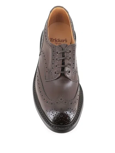 Tricker's Brogues With Round Toe And Brogue Detailing In Brown