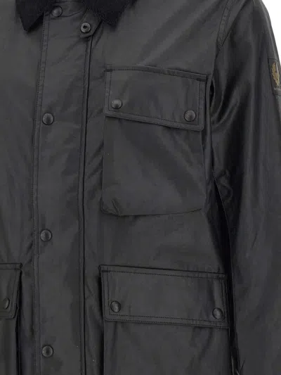 Belstaff Corduroy-collar Jacket In Black
