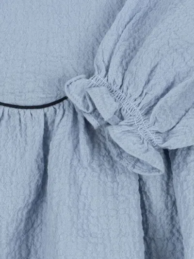 AVA 蝴蝶结荷叶边罩衫