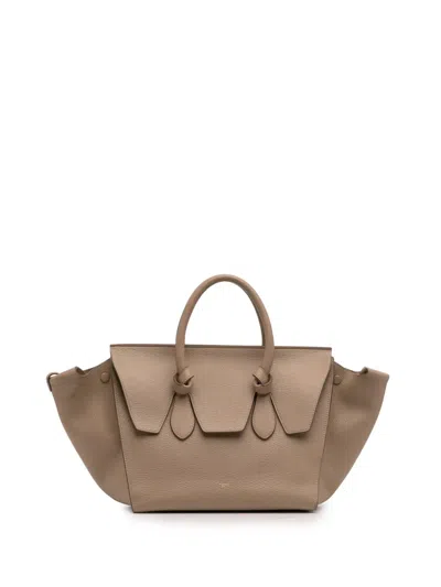 Pre-owned Celine 2013 Medium Grained Calfskin Tie Knot Handbag In Brown