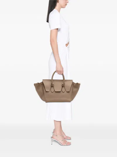 Pre-owned Celine 2013 Medium Grained Calfskin Tie Knot Handbag In Brown