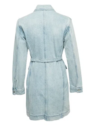 Pre-owned Michael Kors Vintage  Belted Pockets Dress In Blue