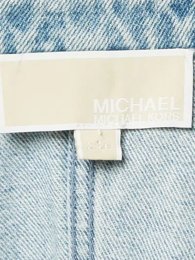 Pre-owned Michael Kors Vintage  Belted Pockets Dress In Blue