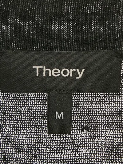 Pre-owned Theory Single-button Long Cardigan In Black