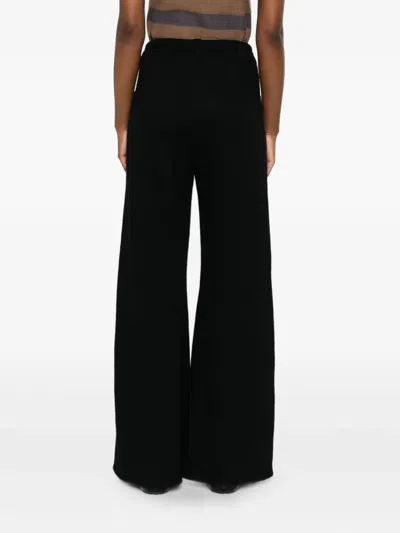 Hannes Roether Drawstring-waist Flared Trousers In Black