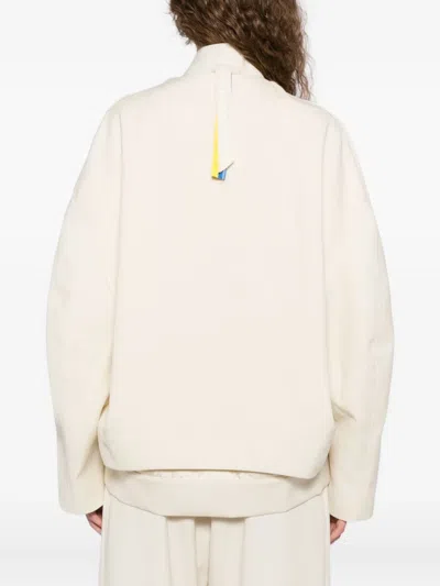 Litkovska Floral Sleeve Accents Wool Jacket In Neutral