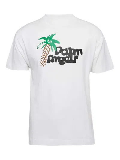 Pre-owned Palm Angels Logo-print T-shirt In White