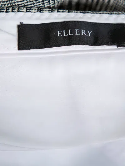 Pre-owned Ellery Belted Plaid Trousers In Gray