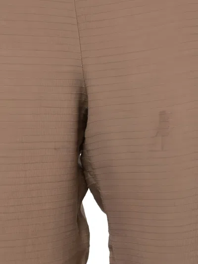 Pre-owned Emporio Armani Buckled-hem Trousers In Brown