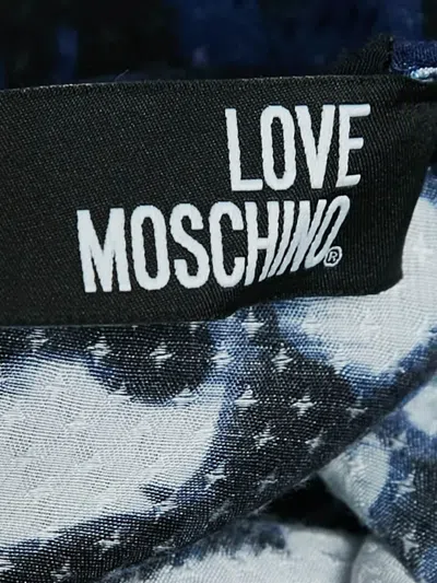 Pre-owned Moschino Floral-print Dress In White