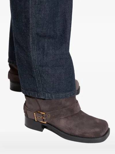 Michael Michael Kors Colby Leather Ankle Boot In Burgundy