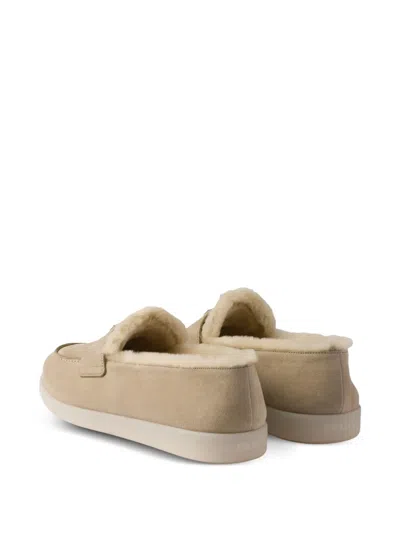 皮毛一体绒面皮乐福鞋