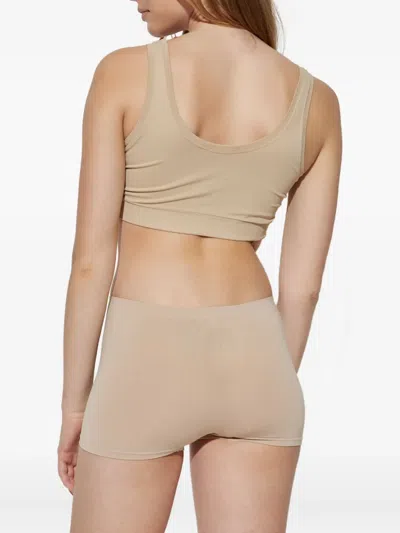 Hanro Womens Touch Feeling Crop Stretch-woven Top Coffee Quartz In Brown