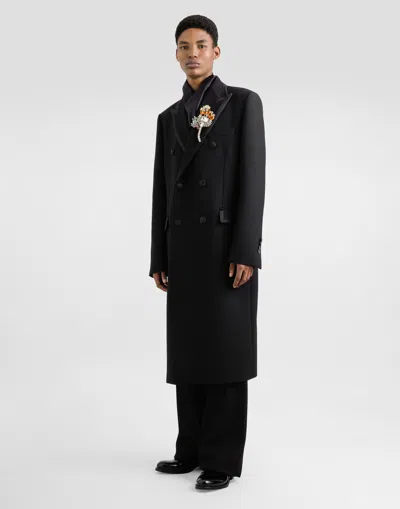 Dolce & Gabbana Unlined Double-breasted Coat In Black