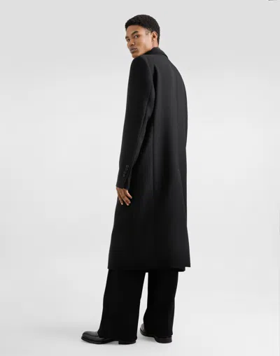 Dolce & Gabbana Unlined Double-breasted Coat In Black