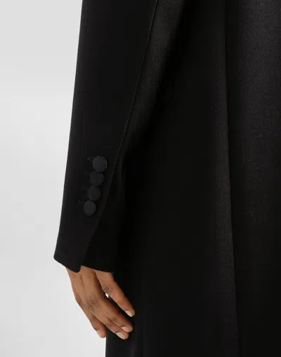 Dolce & Gabbana Unlined Double-breasted Coat In Black