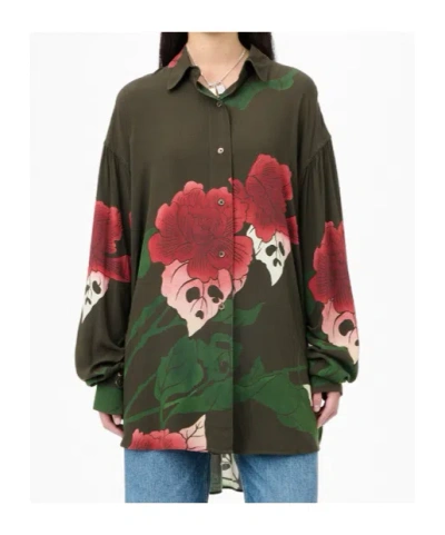 Our Legacy Floral Print Long Sleeve Casual Top In Multi