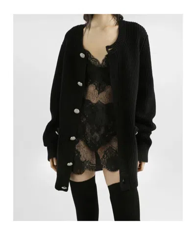 Dolce & Gabbana Virginwool Cardigan In Black