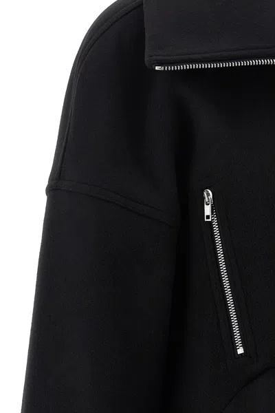 Rick Owens Black Wool Draculimo Structured Jacket In Black