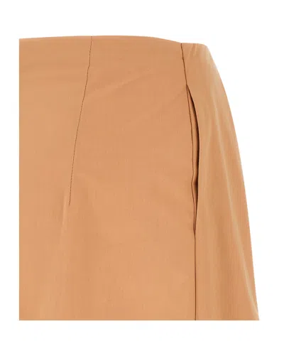 Dries Van Noten High Waist Midi Pleated Skirt In Gold